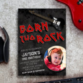 Born Two Rock - Boy Uitnodiging 2e Verjaardag