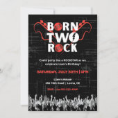 Born Two Rock Tweede verjaardag uitnodiging (Voorkant)
