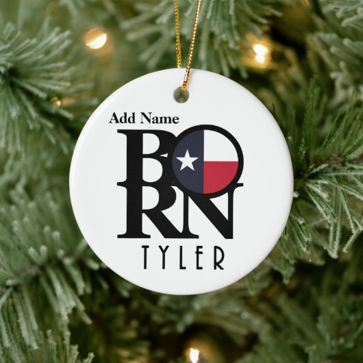 BORN Tyler Texas Keramisch Ornament (Boom)