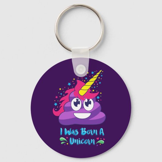 Born Unicorn Emoji Sleutelhanger (Voorkant)