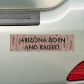 BORN VAN ARIZONA EN RAISED BUMPERSTICKER (Op auto)
