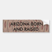 BORN VAN ARIZONA EN RAISED BUMPERSTICKER (Voorkant)