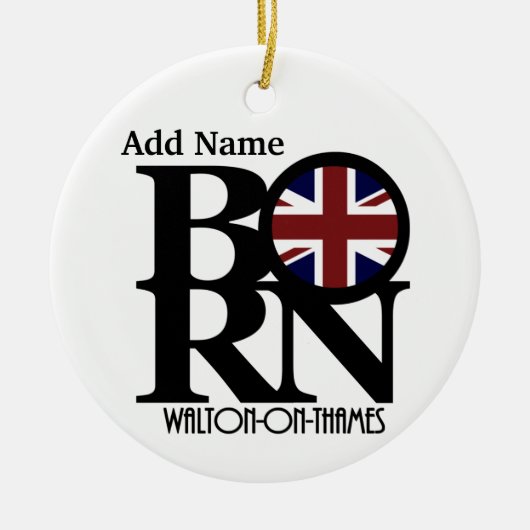 BORN Walton-On-Thames Keramisch Ornament (Voorkant)