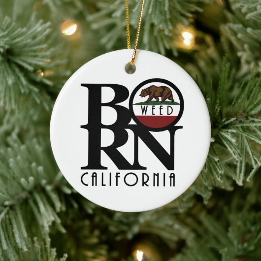 BORN Weed California Keramisch Ornament (Boom)