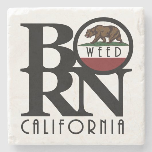 BORN Weed California Stenen Onderzetter (Voorkant)