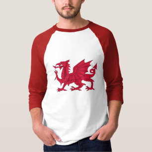 Born Welsh Dragon met gedicht T-shirt