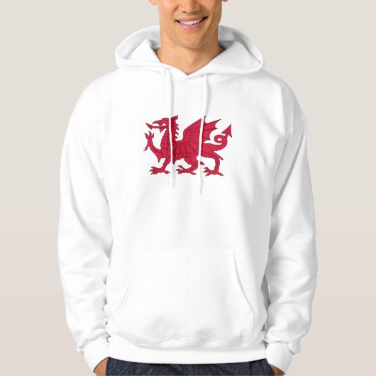 Born Welsh Poem met Dragon Hoodie (Voorkant)