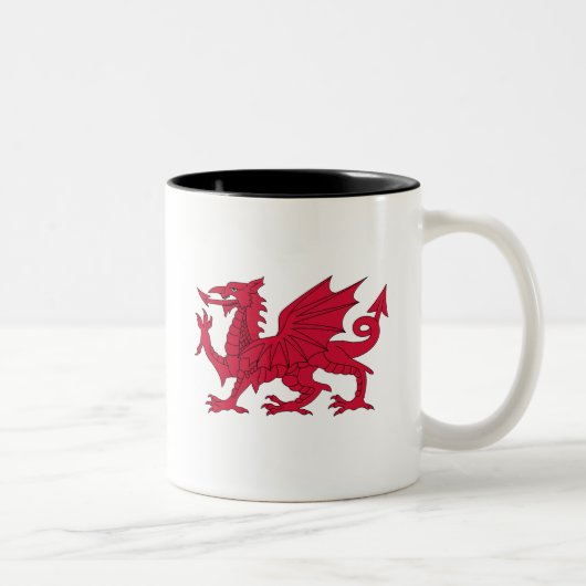 Born Welsh Poem met Dragon Tweekleurige Koffiemok (Rechts)