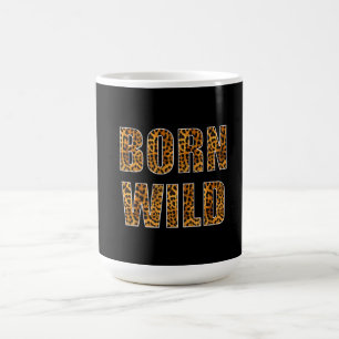 born wild cheetah tiger liger animal print leopard koffiemok