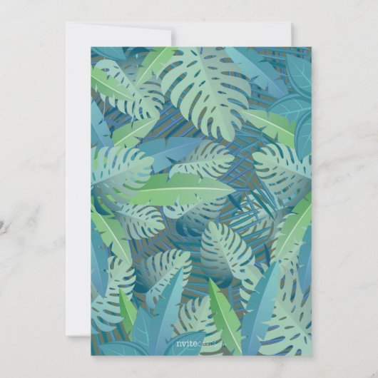 Born Wild Oerwoud Safari Baby shower Uitnodiging (Achterkant)