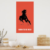 Born Wild Running Horse Inspirerend Pop Art Poster (Keuken)