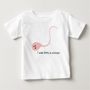 Born Winner Pink Funny Baby T-shirt