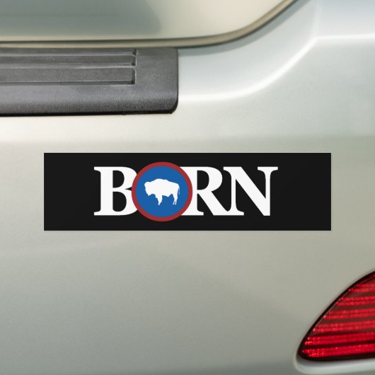 BORN Wyoming Bumpersticker (Op auto)
