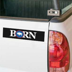 BORN Wyoming Bumpersticker