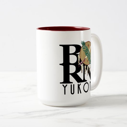 BORN Yukon, Oklahoma 15oz Tweekleurige Koffiemok (Voorkant rechts)