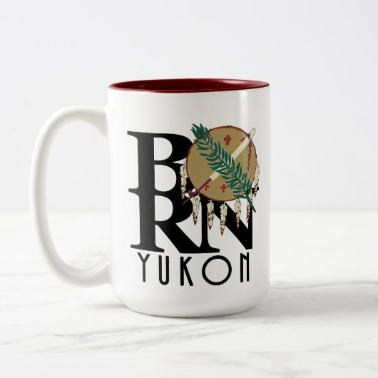 BORN Yukon, Oklahoma 15oz Tweekleurige Koffiemok (Links)