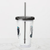 Borneaanse pauw-fazant vogelschilderij cartoon acryl drinkbeker (Rechts)