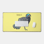 Borneaanse pauw-fazant vogelschilderij cartoon bureaumat (Keyboard & Muis)