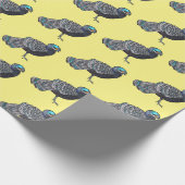 Borneaanse pauw-fazant vogelschilderij cartoon cadeaupapier (Hoek)