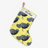 Borneaanse pauw-fazant vogelschilderij cartoon kleine kerstsok (Voorkant (Hangend))