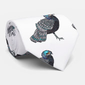 Borneaanse pauw-fazant vogelschilderij cartoon stropdas (Opgerold)