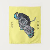 Borneaanse pauw-fazant vogelschilderij cartoon wandkleed (Voorkant)