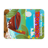 Borneo eiland vakantie reisposter. magneet (Horizontaal)