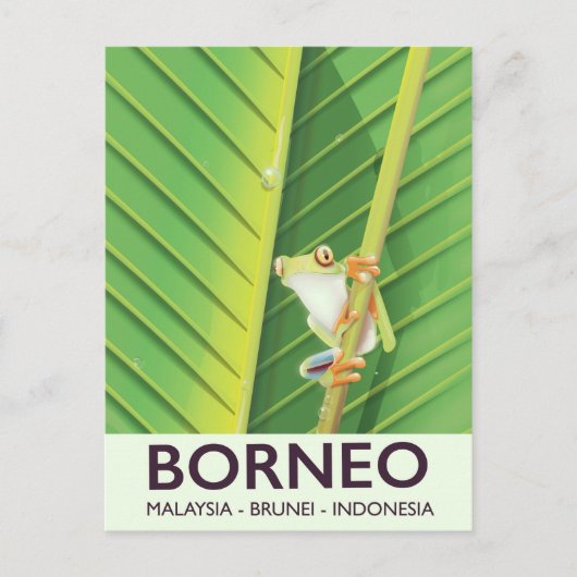 Borneo Gifkikker reisposter Briefkaart (Voorkant)