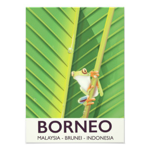 Borneo Gifkikker reisposter Foto Afdruk