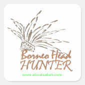 Borneo Headhunter Sticker (Voorkant)