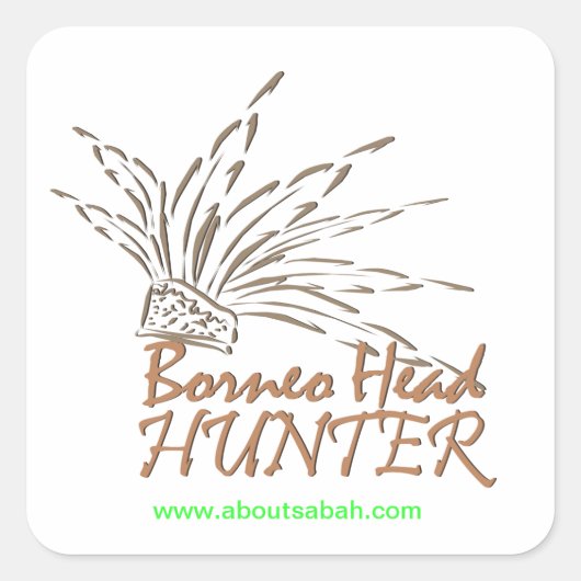 Borneo Headhunter Sticker (Voorkant)