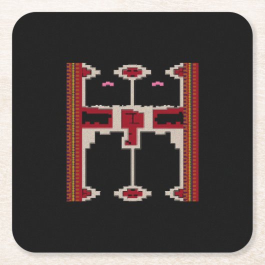 Borneo Inspired Coaster Kartonnen Onderzetters (Voorkant)