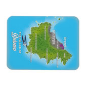 Borneo Kaart Magneet (Horizontaal)