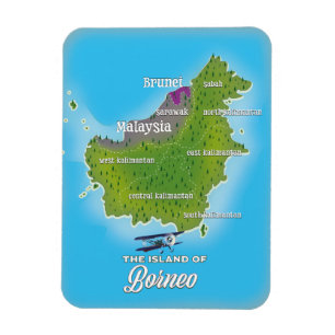 Borneo Kaart Magneet