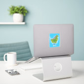 Borneo Kaart Sticker (Laptop op bureau)