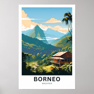 Borneo Maleisië Reisprint Poster