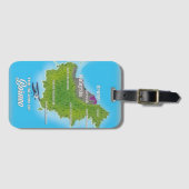 Borneo Map Bagagelabel (Voorkant (horizontaal))