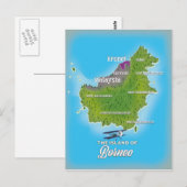 Borneo Map Briefkaart (Voorkant / Achterkant)