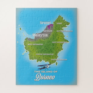 Borneo Map Legpuzzel