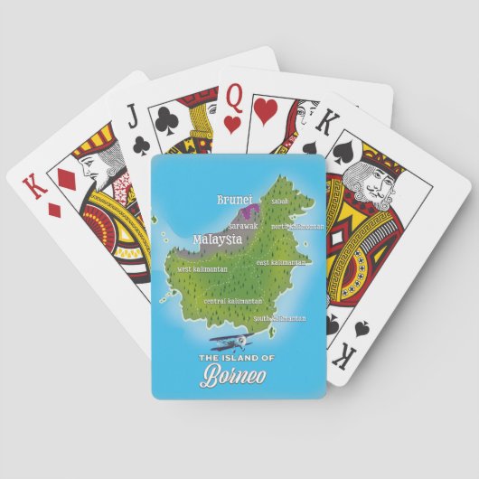 Borneo Map Pokerkaarten (Achterkant)