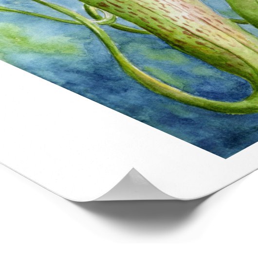 Borneo Nepenthes Waterverf Art Poster (Hoek)
