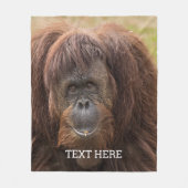 Borneo orang-oetan mooie fotografie fleece deken (Voorkant)