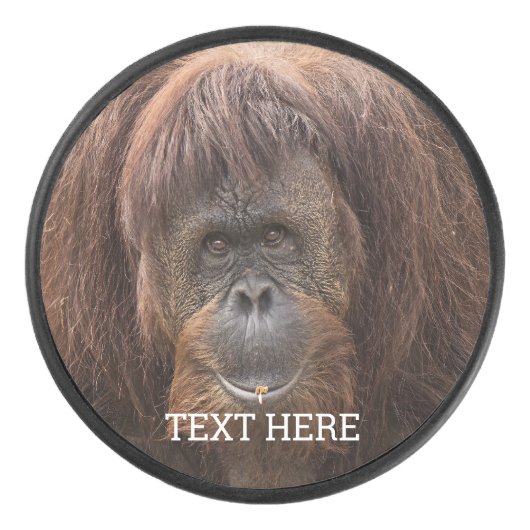 Borneo orang-oetan mooie fotografie hockey puck (Voorkant)