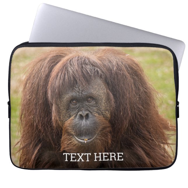 Borneo orang-oetan mooie fotografie laptop sleeve (Voorkant)