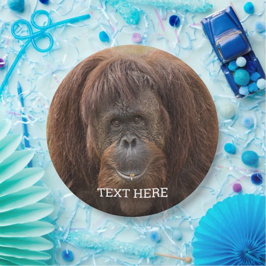 Borneo orang-oetan mooie fotografie papieren bordje (Feest)