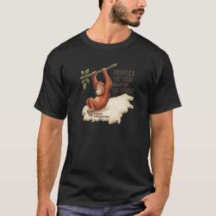 Borneo Orangutan Kalimantan Kaart Conservatie T-Sh T-shirt