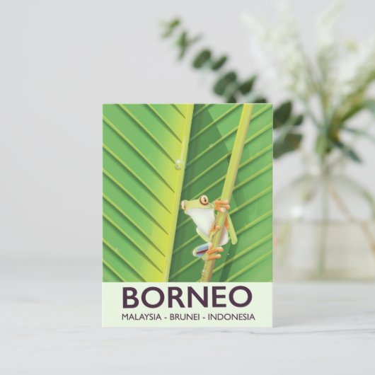 Borneo Poison-kikkervisposter Briefkaart (Staand voorkant)