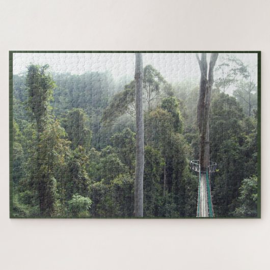 Borneo Rainforest Oerwoud Canopy Treetop Scene Legpuzzel (Horizontaal)