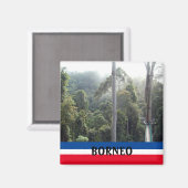 Borneo Rainforest Oerwoud Schilderachtig Souvenir  Magneet (Voorkant / Achterkant)