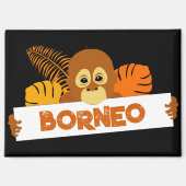Borneo Schattigee orang-oetan magneet (Voorkant)